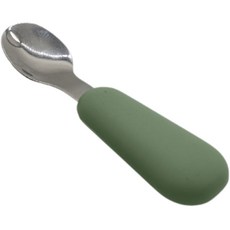 專業兒童學習湯匙 (副食品/兒童餐具), 橄欖綠,湯匙, 湯匙