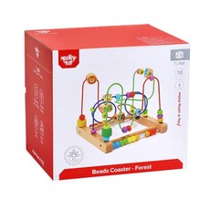 구불구불 비즈이동 셈놀이 롤러코스터 2세 원목장난감, 1개