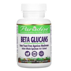 Paradise Herbs 蘑菇Beta葡聚醣素食膠囊, 60顆, 1罐