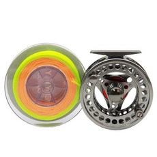 ANGLER DREAM 플라이 피싱 릴 라인 콤보 WF 8WT 사전 장착 스풀 7/8WT 포함, 7/8WT Fly Reel, 오렌지 플라이 라인