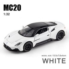 1:32 모델 미니어처 마세라티 mc20 금속 차량 장식품 선물 new hot 모형 자동차 미니카 다이캐스트 피규어 장난감, mc20 노박스, 1개