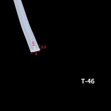 미터 모양 실리콘 씰링 스트립 고무 Weatherstrip 도랑 커버 장식 주방 슬릿 방수 호환, 1M, T46