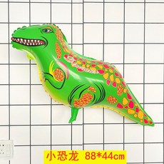 嗨購 光膜皇冠恐龍鋁膜氣球組 - 霸王龍長頸龍造型，兒童派對裝飾，10個/組, 1個, 小恐龍綠 10個