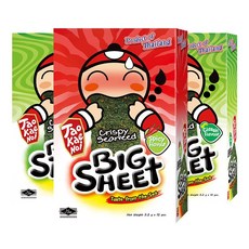 태국김과자 빅시트 수입과자 재래김 김스낵 크리스피 38.4g 매운맛 2상자 + 오리지널 1상자., 38.4g 오리지널 2박스 + 매운 1박스, 1g, 1개