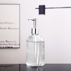 물비누 샴푸통 대형 400ML 손 세로선 시크 다른 주방세제, 투명 400ml