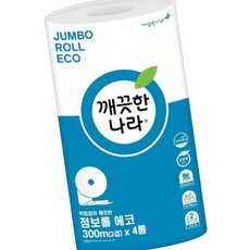 점보롤티슈 2겹 에코 관공서 병원 95x300m 4롤1백 OC_0208TG