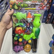 植物大戰僵尸玩具 兒童玩具植物大戰僵尸1代軟膠發射植物豌豆大嘴花套裝全套新款3-6, 1個, 植物大战僵尸空气炮