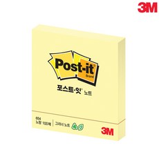 3M 포스트잇 그리너 노트 654 RC YLW, 1개, 혼합색상