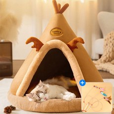 미스터킴 텐트형 펫하우스 강아지집 고양이 숨숨집 방석 쿠션, 1개