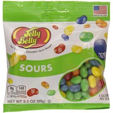 Jelly Belly 낱개 개별 포장 젤리 벨리 사워 맛 혼합 젤리빈 3.5온스 12개 묶음, 99g, 1개