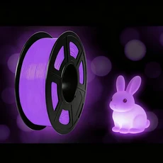 빛나는 PLA 3D 프린터 필라멘트 1.75mm 고휘도 야광 250G 스풀 노란색, 01 PLA glow purple