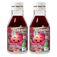 숙희해수 석류 복분자 주스 에이드 편의점, 2개, 55ml