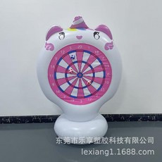 축구 다트 에어바운스 스포츠 과녁 놀이 운동회, B. 핑크 유니콘 (펠트볼 9개)