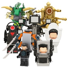 로앤제이 스키비디 토일렛 미니블록 X-18 터보모드 7종 세트, 1개 세트 (7pcs), 1개