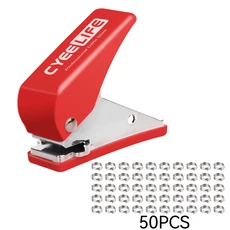 CyeeLife 1pc 전문 다트 비행 펀치 다트 윙 홀 펀처 50pcs 다트 윙 고정 O 링 다트 리테이너 액세서리, 01 빨간색