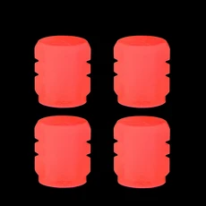 4Pcs 자동차 빛나는 줄기 밸브 모자 오토바이 자전거 바퀴 타이어 스타일링 장식 형광 액세서리, 03 Red-A-4PCS