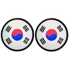 태극기 원형 고휘도반사 스티커 차량용 대한민국 2개1세트, 1개, 혼합