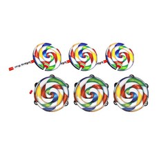 [아페페] 롤리팝 사탕 탬버린 드럼 6종 세트 흔들기 두드리기 음악교구 KR7332 롤리팝탬버린 사탕탬버린