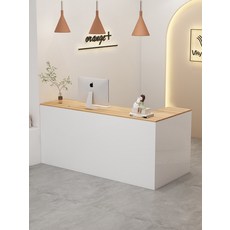 안내데스크 카운터 계산대 미용실, 120x60x90cm, 가벼운나무+흰색좌회전(우회전시주의하세요)