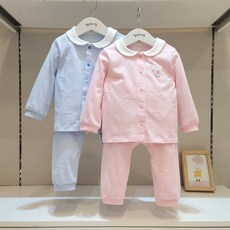 [아가방]강남점*디즈니베이비 부드럽고 고급스러운 면 자가드 소재 오픈내의/카라 포인트로 단정하고 고급스러운 느낌/ 안심 무형광