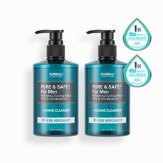 쿤달 쿨링 남성청결제 300ml 2구