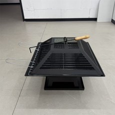 화로대 캠핑 바베큐그릴 메쉬 파이어 캠프 테이블 화롯대 솥뚜껑 석쇠 화덕 숯불 야외 가정용, 1개