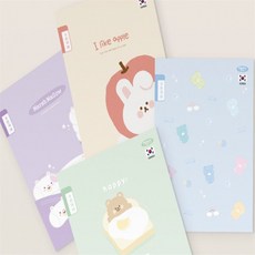 도시생활용품 초등 제본 6칸국어 노트 초등생일답례품, 랜덤 1권