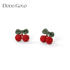 Dodogogo Red Cherry Earrings 여성용 and Earrings Autu, A. 붉은 귀걸이