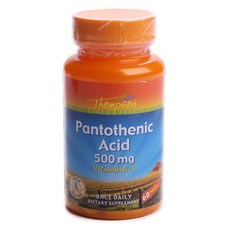 THOMPSON 泛酸維他命B5錠 500mg, 60顆, 1罐