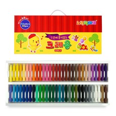 동아연필 동아 노랑병아리 크레용 크레파스 손에 묻지않는 (52색 60본세트), 단품