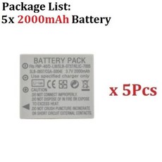 2000mah 배터리 FNP 40 FNP40 BENQ DLI-102 후지필름 코닥 KLIC-7005 펜탁스 D-LI8 D-Li85 SLB-0737 배터리 FNP-40, 5) 5 battery
