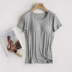 모달 볼륨 브라 반팔 티셔츠 빅사이즈 M/3XL