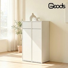 GD 550 2칸 슬림 푸시장 분리수거 재활용 쓰레기통 수납장 다용도실 병원 약국 사무실 탕비실 스윙 푸쉬, 2칸 푸시장