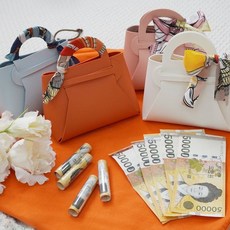 찐 명품 가방 반전 용돈 박스, 블루가방+머니홀더