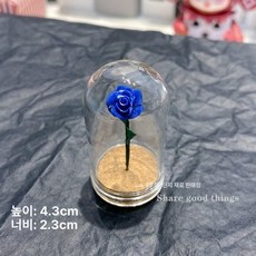 납골당꾸미기 미니어처 장미 유리돔 미니어쳐 화분, 1개, 기본 색상