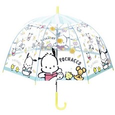 산리오 포차코 돔 원터치 우산 비닐 투명 장우산 아동 우산 55cm