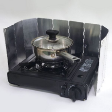 버너 바람막이 캠핑 야외용 알루미늄 접이식 바람막이 조리 휴대용 스토브 스크린 캠핑용 효율 경량 낚시