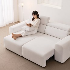 라자가구 미노르 3인용 소파 모션 리클라이너 슬라이드 무빙 패브릭 쇼파, 3인소파 아이보리