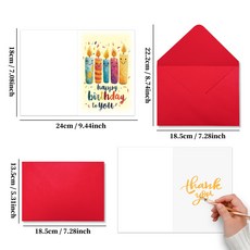 嗨購 生日快樂 可愛卡通蠟燭卡片 祝福賀卡, 1個