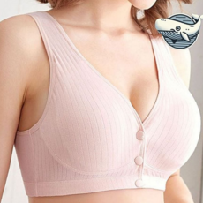 임산부 수유 브라 편안한 노와이어 산모 면 수유 브라 임부용 코튼 잠옷 분리 가슴