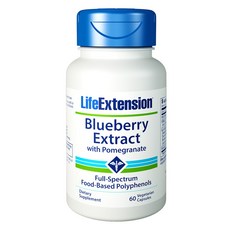 LIFE EXTENSION 藍莓石榴萃取素食膠囊, 60顆, 1罐