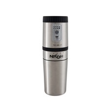 NICOH USB 電動研磨手沖行動咖啡機，露營便攜式咖啡機，戶外電動磨豆機，多段研磨，304不鏽鋼濾網，真空保溫, 銀色, 1套