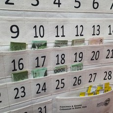 벽걸이 포켓 한달 용돈달력 약달력 약먹는달력 벽걸이달력 생활비달력, 31포켓 - 1개