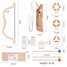 木質兒童弓箭玩具套裝男孩女孩生日禮物射箭射擊運動益智木製玩具, 1個, 弓箭玩具套裝