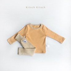 파스텔 배색실내복 가을 아기내복 긴팔 실내복세트 키치키치