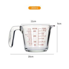 350ML 低硼玻璃量杯, 1個, 350ML 低硼玻璃