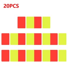 축구 심판 카드 레드 옐 키트 야외 스포츠 도구 경고 배출, 색상: 4. 20PCS, 1개