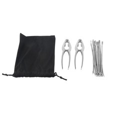 해산물 공구 키트 스테인레스 스틸 게 다리 크래커 및 포크 너트 크래커 세트 조개 껍질 12pcs