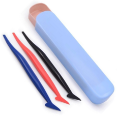 틈새몰딩헤라 3종 PPF 랩핑 썬팅 작업도구 소프트 미디엄 하드 경도 타입, 1개, 블랙,레드,블루