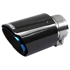 파이즈준벤 탄소 섬유 배기 팁 머플러 61-63mm 자동차 파이프용 2.5인치 입구 3.5인치 출구 테일 파이프, Mirror Black & Black, 3" in 4" out